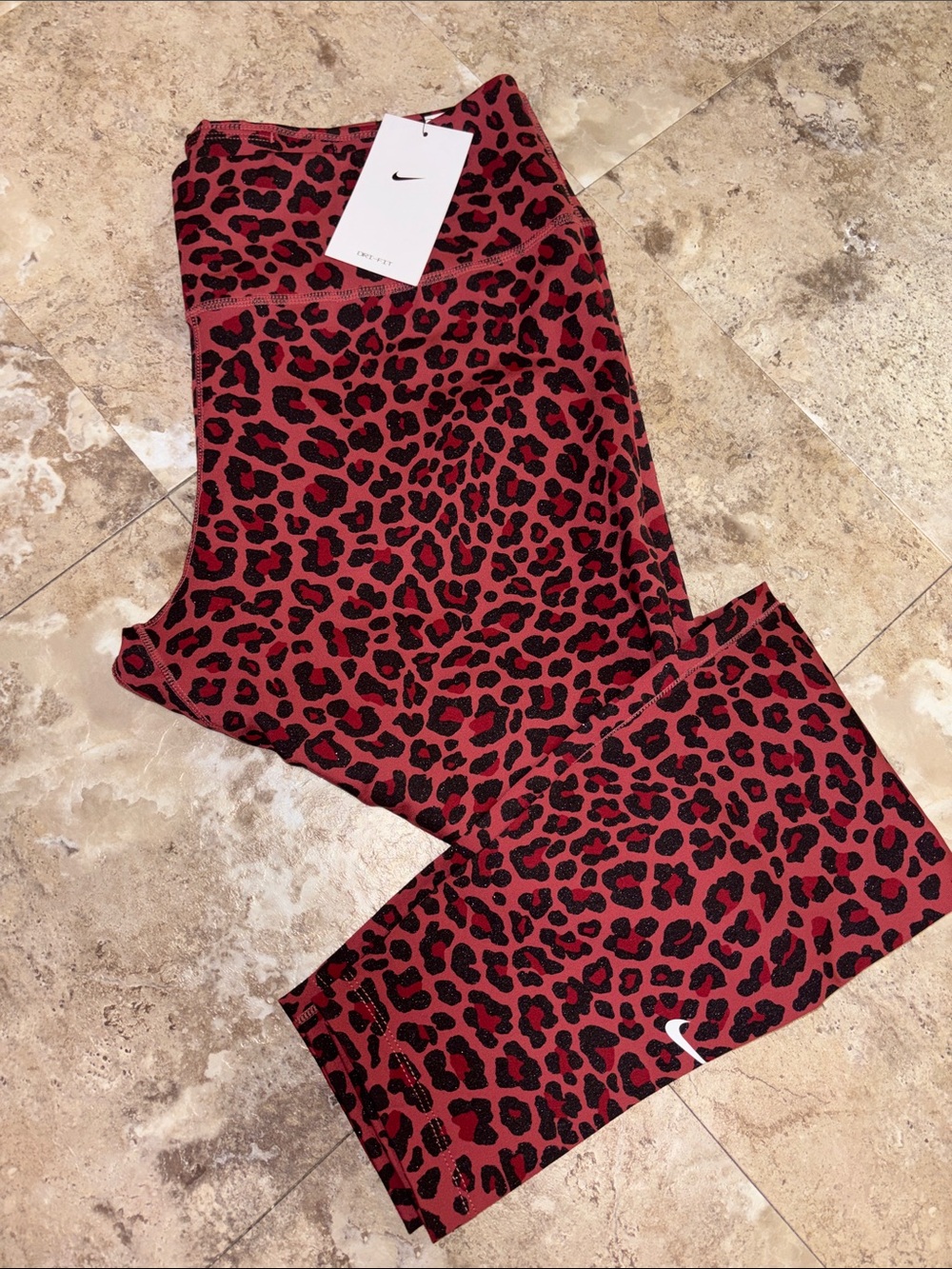 Nike One - Dri-Fit Leopard-Print Leggings NWT (size XL)